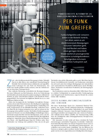 Remote gripper control – Practicable alternative to cabled switching devices