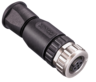 Female connector 4-pole M12 x 1 straight