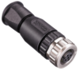 Female connector 4-pole M12 x 1 straight